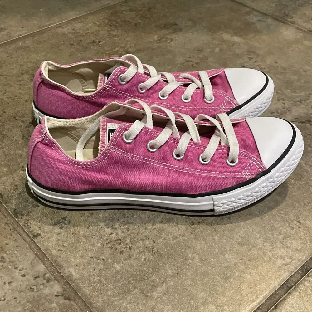 Converse All Star Pink Low Top Sneaker Shoes Unisex Youth Size 3